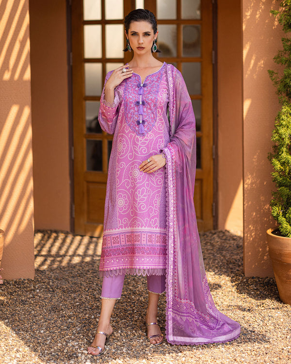 Roheenaz | Azalea Printed Lawn 24 | Azure Dream - Riwayat-e-Khas