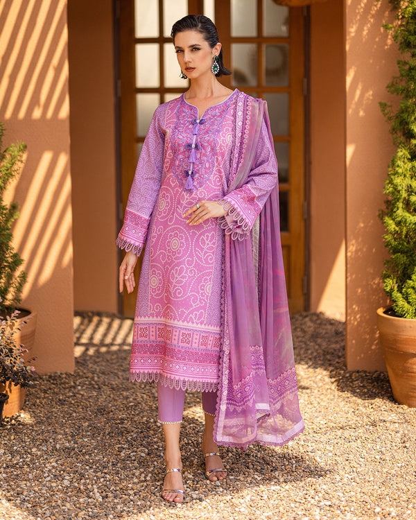 Roheenaz | Azalea Printed Lawn 24 | Azure Dream - Riwayat-e-Khas