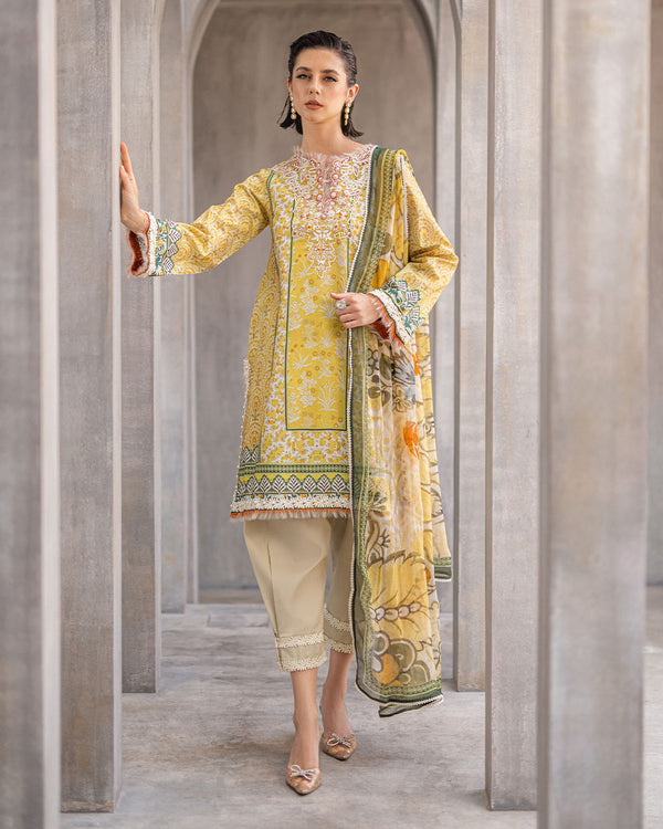 Roheenaz | Azalea Printed Lawn 24 | Celestial Silk - Riwayat-e-Khas