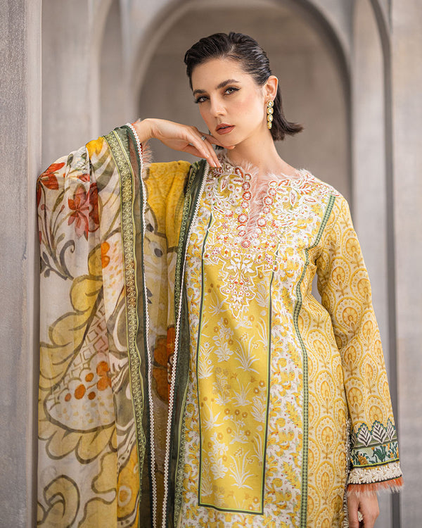 Roheenaz | Azalea Printed Lawn 24 | Celestial Silk - Riwayat-e-Khas