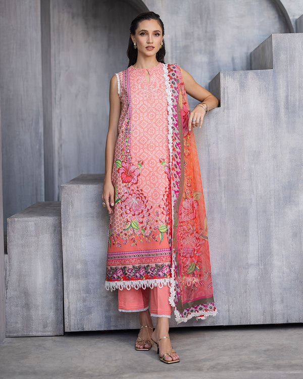 Roheenaz | Azalea Printed Lawn 24 | Radiant Rose - Riwayat-e-Khas
