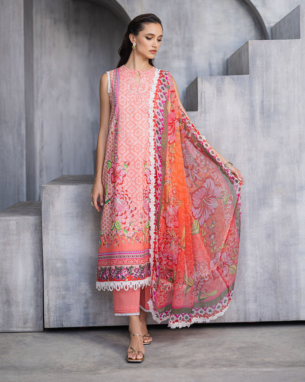 Roheenaz | Azalea Printed Lawn 24 | Radiant Rose - Riwayat-e-Khas