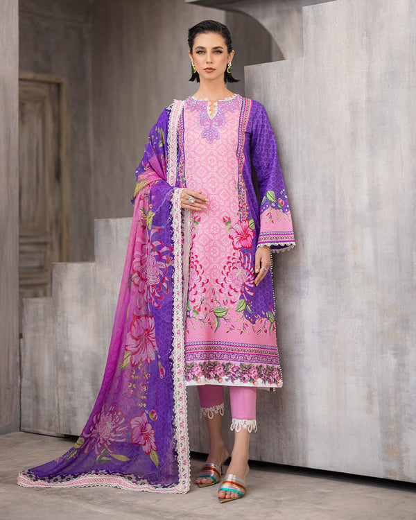 Roheenaz | Azalea Printed Lawn 24 | Luxe Bloom - Riwayat-e-Khas