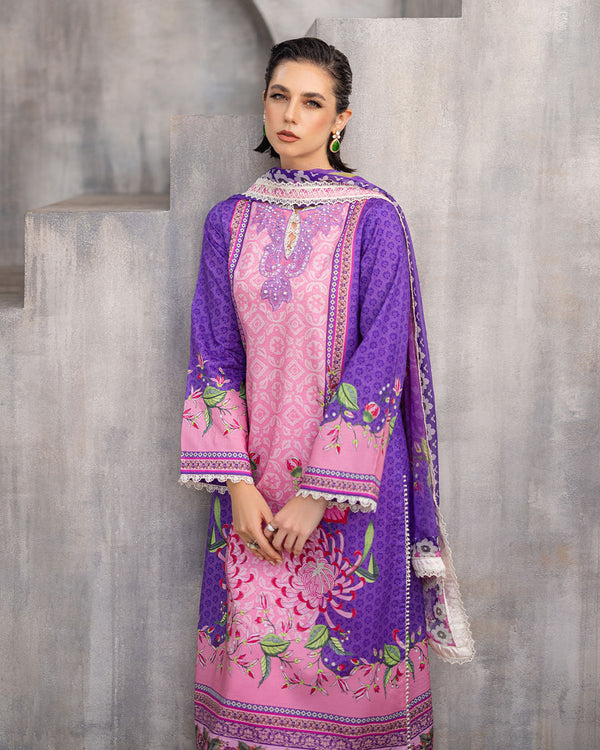 Roheenaz | Azalea Printed Lawn 24 | Luxe Bloom - Riwayat-e-Khas