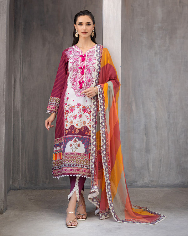 Roheenaz | Azalea Printed Lawn 24 | Orchid Oasis - Riwayat-e-Khas