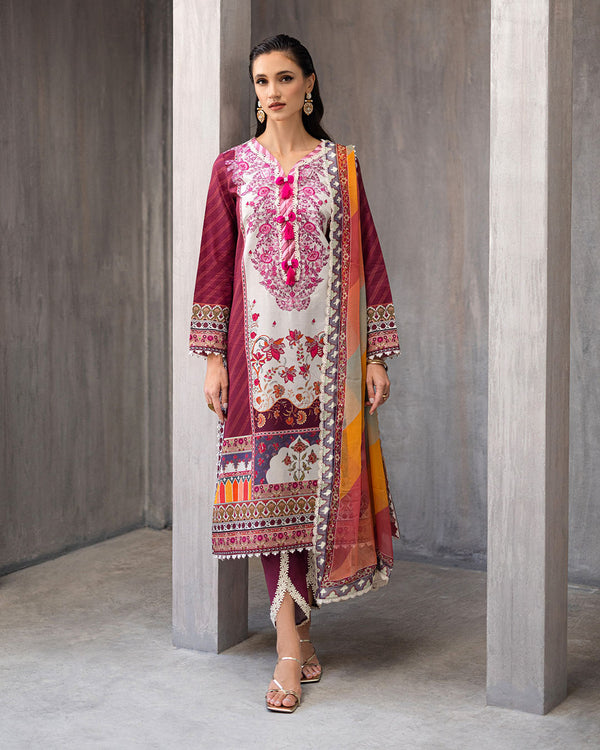 Roheenaz | Azalea Printed Lawn 24 | Orchid Oasis - Riwayat-e-Khas