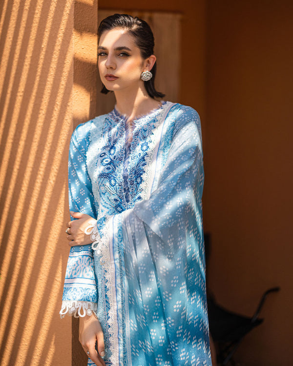 Roheenaz | Azalea Printed Lawn 24 | Starlit Sky - Riwayat-e-Khas