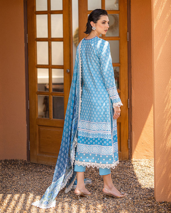 Roheenaz | Azalea Printed Lawn 24 | Starlit Sky - Riwayat-e-Khas