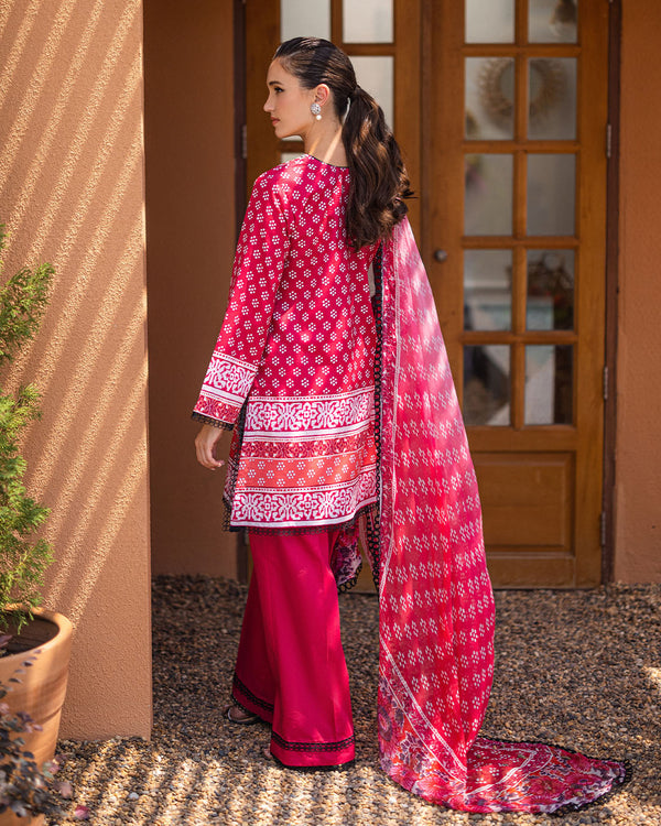 Roheenaz | Azalea Printed Lawn 24 | Coral Cascade - Riwayat-e-Khas