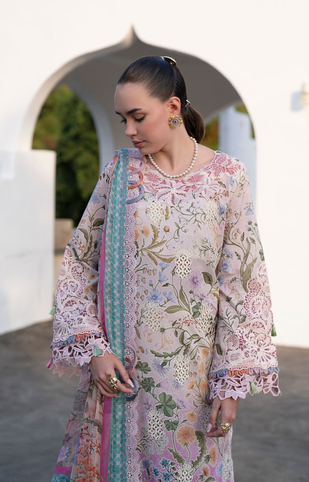 AJR Couture | Printakari Lawn 25 | Rose