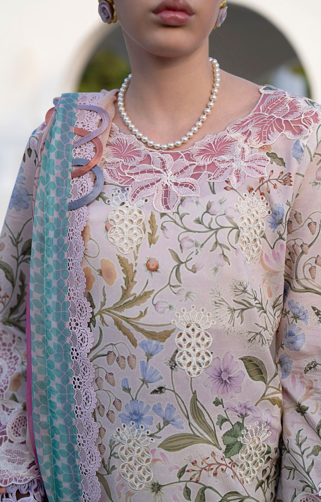 AJR Couture | Printakari Lawn 25 | Rose