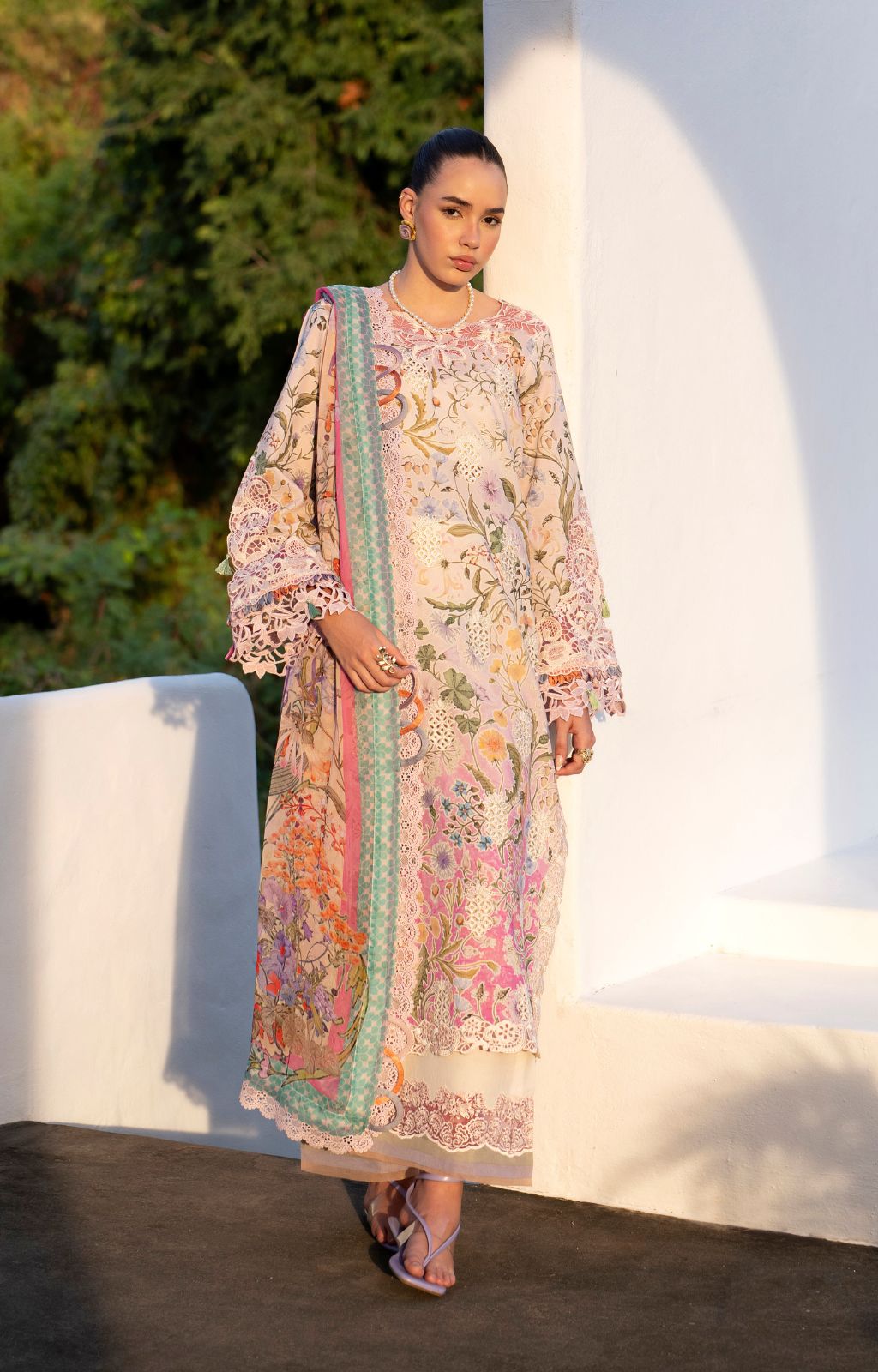 AJR Couture | Printakari Lawn 25 | Rose