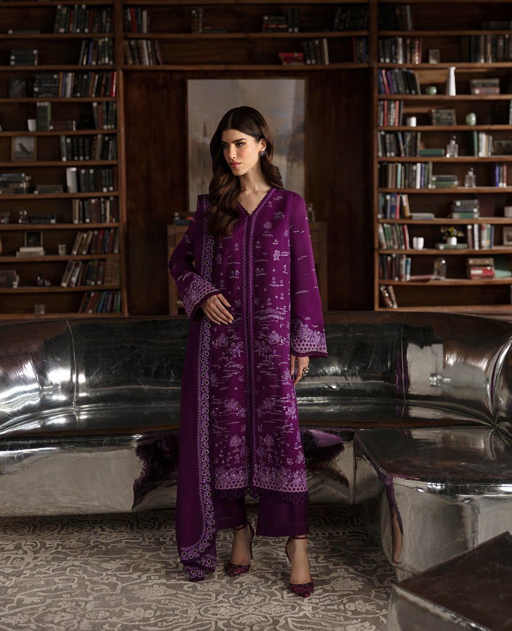 Republic Womenswear | Premium Pret 25 | RPP-06 (Prune de myrtille) - House Of Anaya