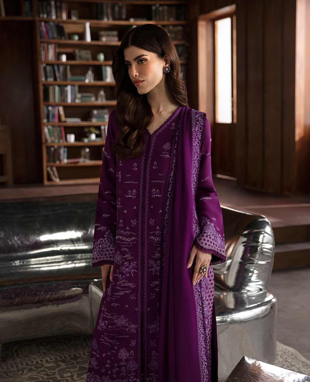 Republic Womenswear | Premium Pret 25 | RPP-06 (Prune de myrtille) - House Of Anaya