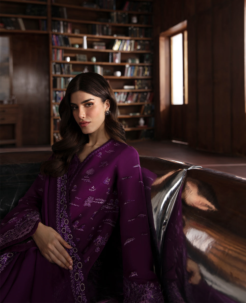 Republic Womenswear | Premium Pret 25 | RPP-06 (Prune de myrtille) - House Of Anaya