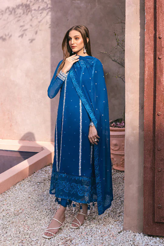 Azure | Embroidered Ensembles 3 Pcs | Radiant Sky - Riwayat-e-Khas