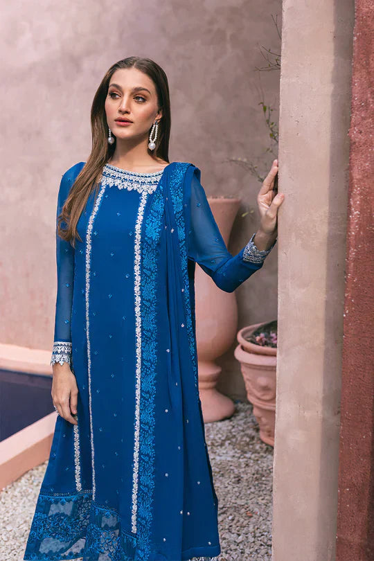 Azure | Embroidered Ensembles 3 Pcs | Radiant Sky - Riwayat-e-Khas