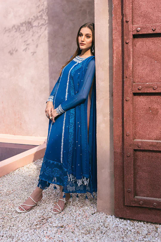 Azure | Embroidered Ensembles 3 Pcs | Radiant Sky - Riwayat-e-Khas