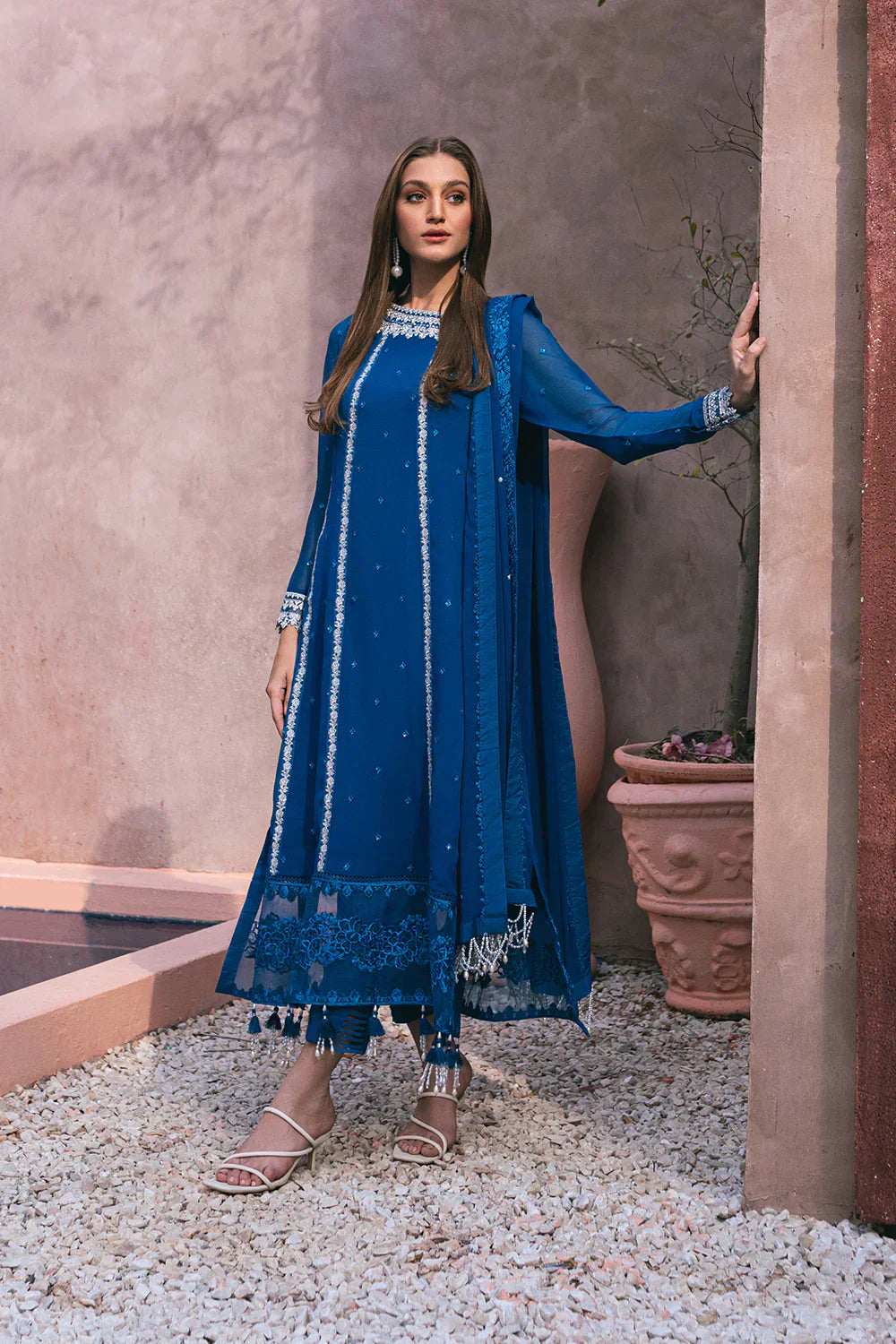 Azure | Embroidered Ensembles 3 Pcs | Radiant Sky - Riwayat-e-Khas