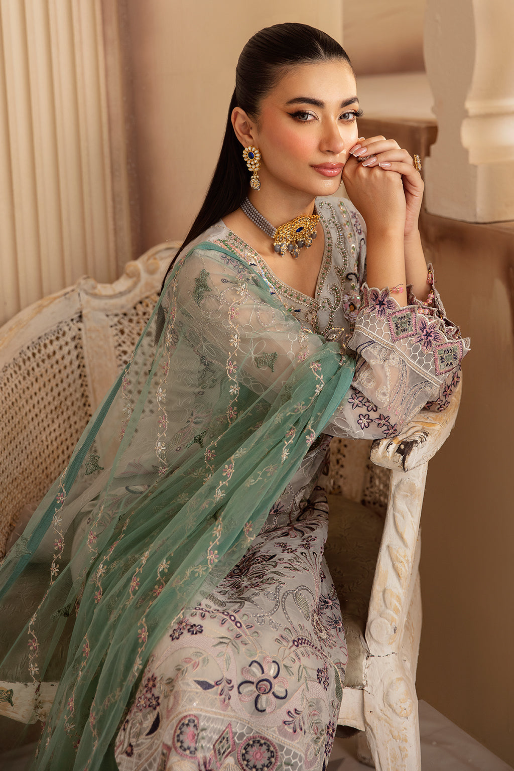 Ramsha | Minhal Organza Collection |  M-1202