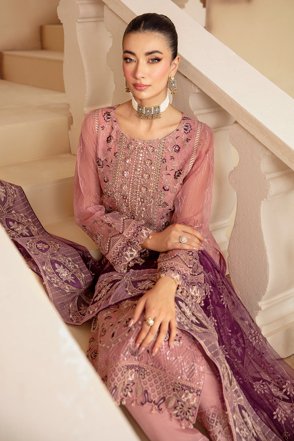 Ramsha | Minhal Organza Collection |   M-1210