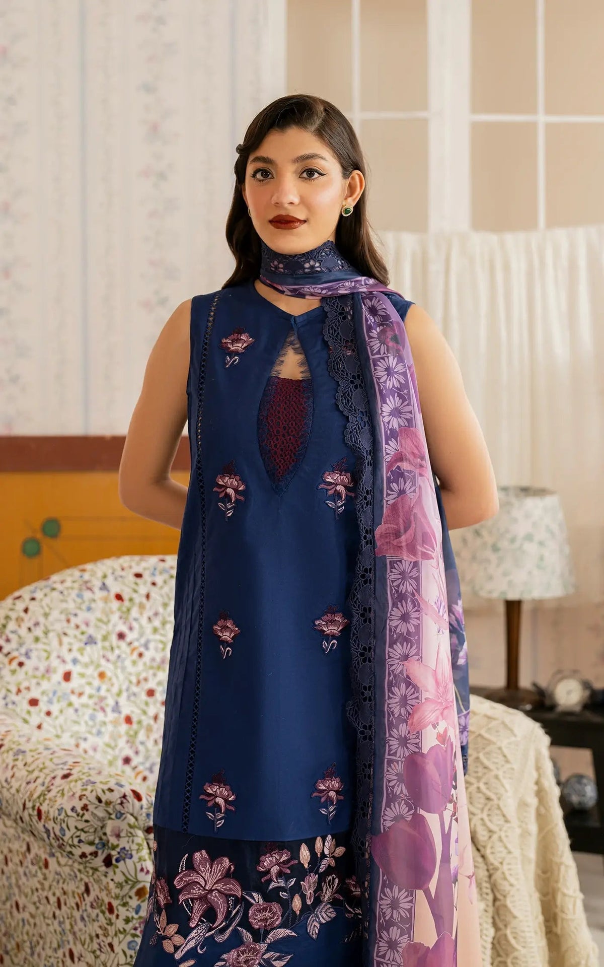 Asifa and Nabeel | Meraki Vintage 25 | Resham (MVL25-18) - House Of Anaya