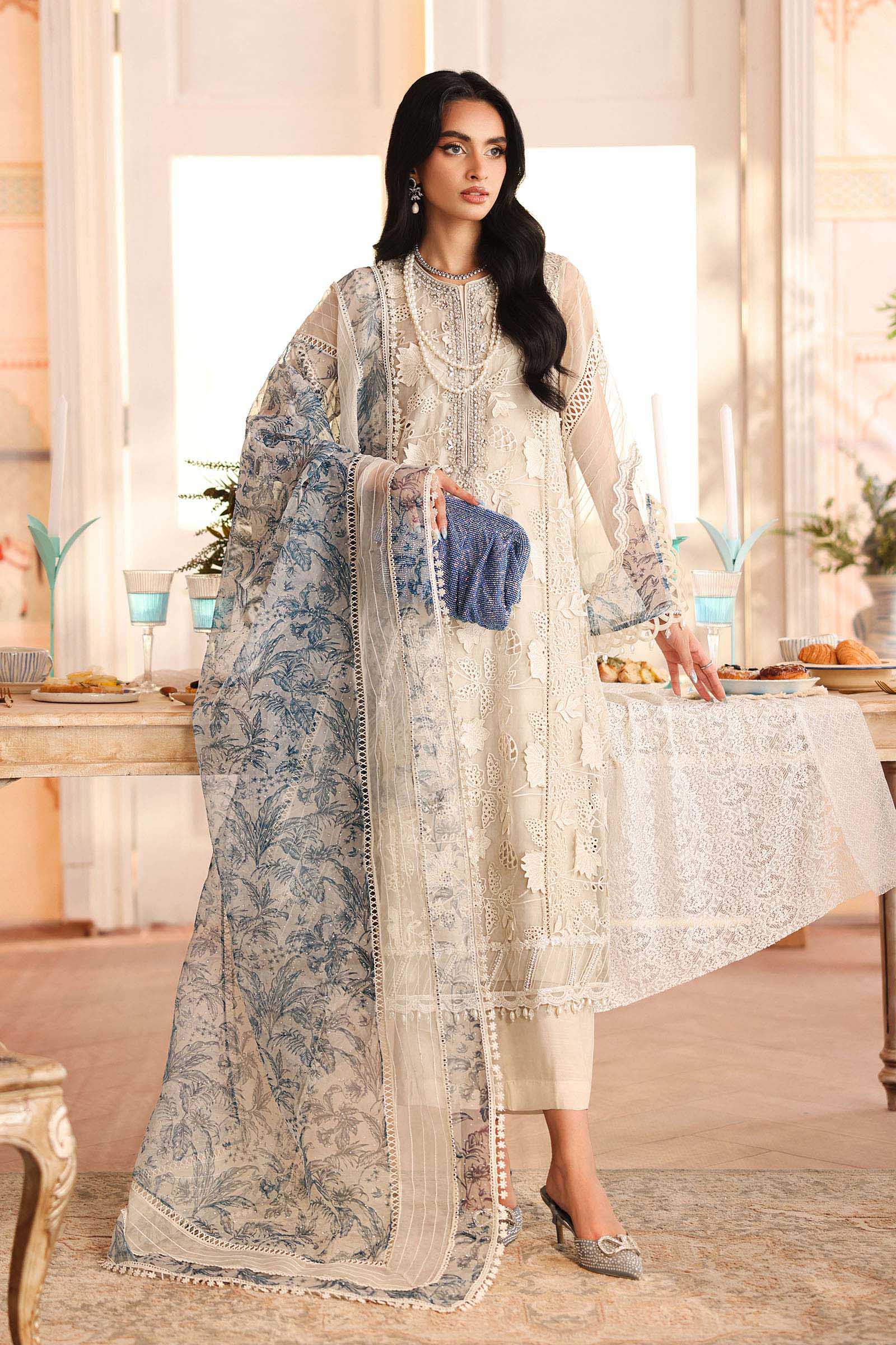 Maria B | Pre Fall Dresses | 3 Piece Embroidered Organza Suit CC