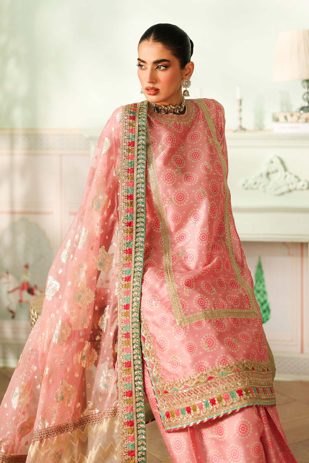 Maria B | Pre Fall Dresses | 3 Piece Embroidered Raw Silk Suit JJ