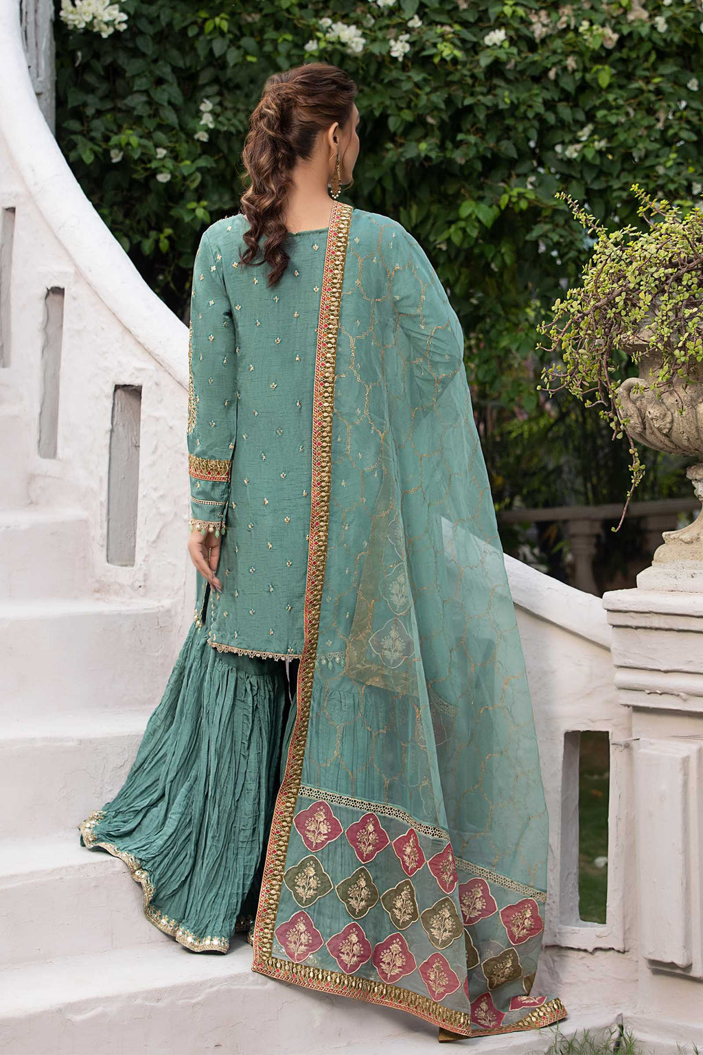 Maria B | Eid Collection 26 | 3 Piece Embroidered Raw Silk Suit