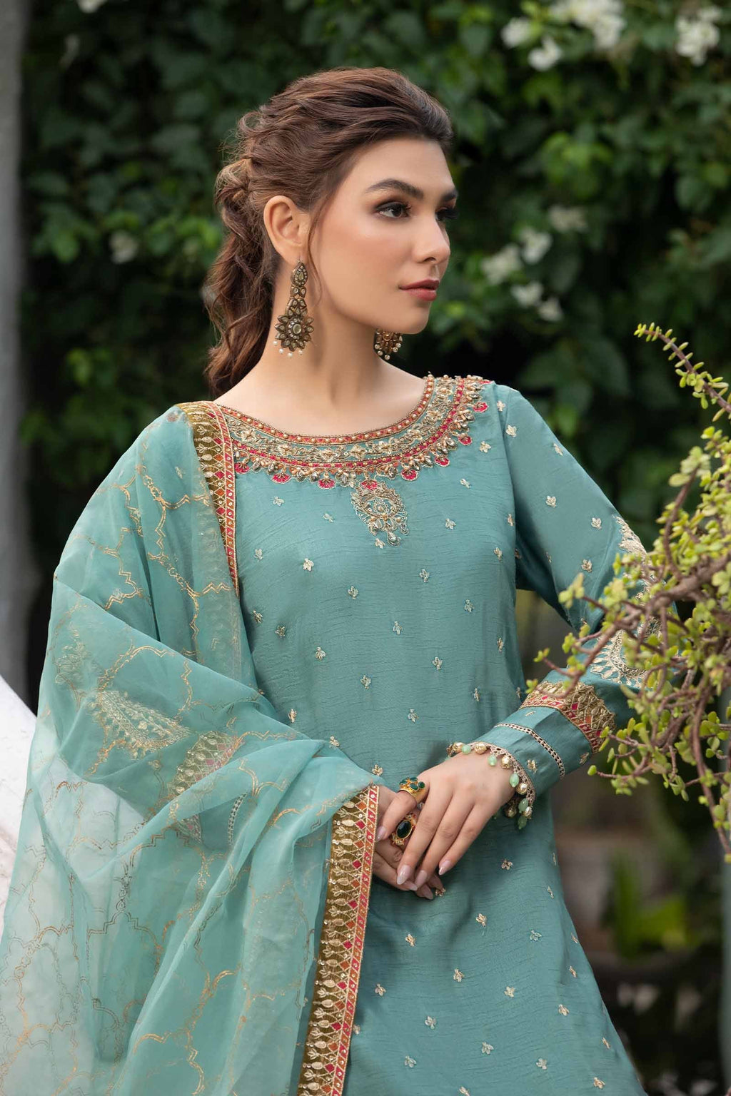 Maria B | Eid Collection 26 | 3 Piece Embroidered Raw Silk Suit