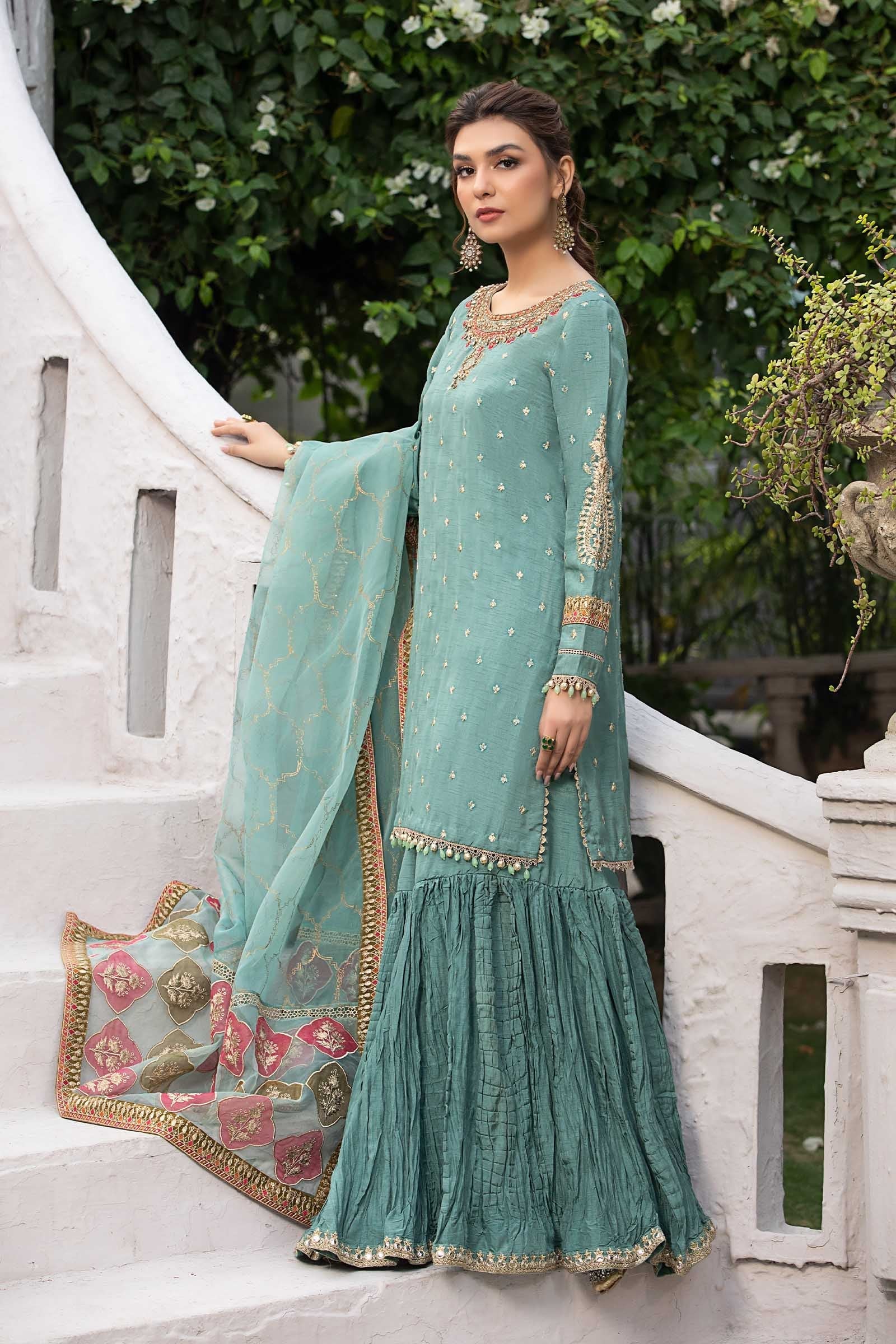 Maria B | Eid Collection 26 | 3 Piece Embroidered Raw Silk Suit
