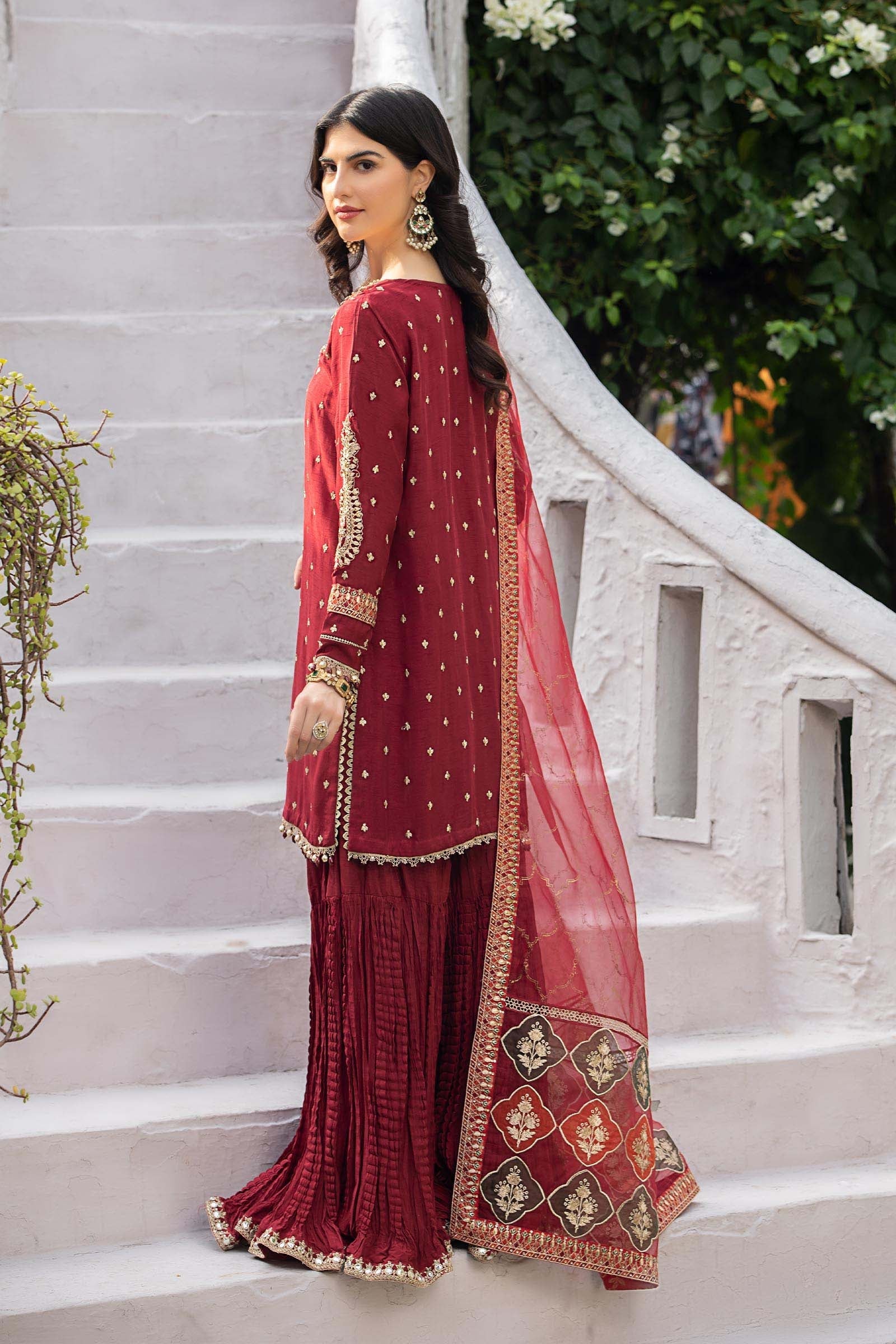 Maria B | Eid Collection 26 | 3 Piece Embroidered Raw Silk Suit