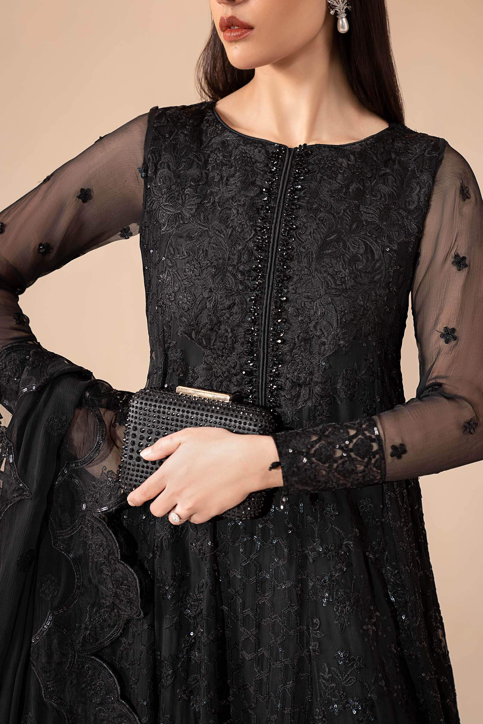 Maria B | Eid Collection 26 | 3 Piece Embroidered Chiffon Suit
