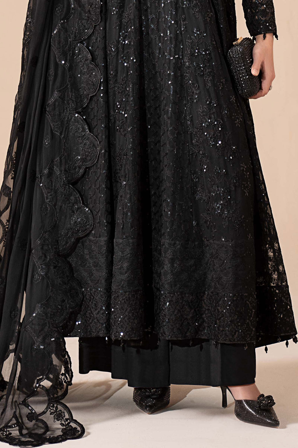 Maria B | Eid Collection 26 | 3 Piece Embroidered Chiffon Suit