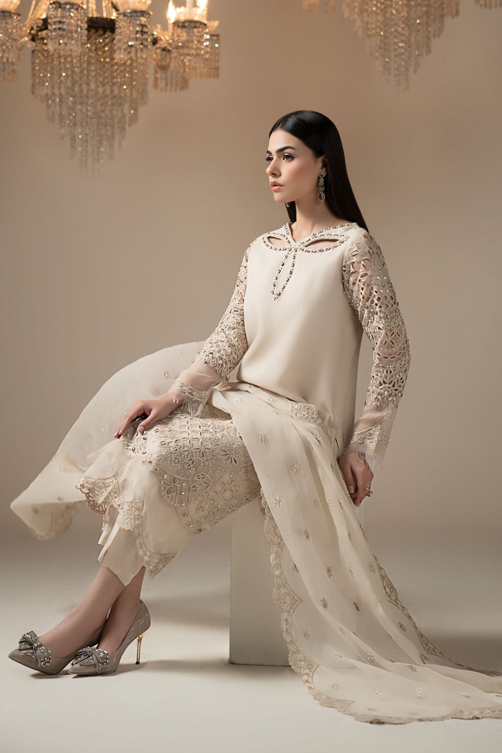 Maria B | Eid Collection 26 | 3 Piece Embroidered Organza Suit