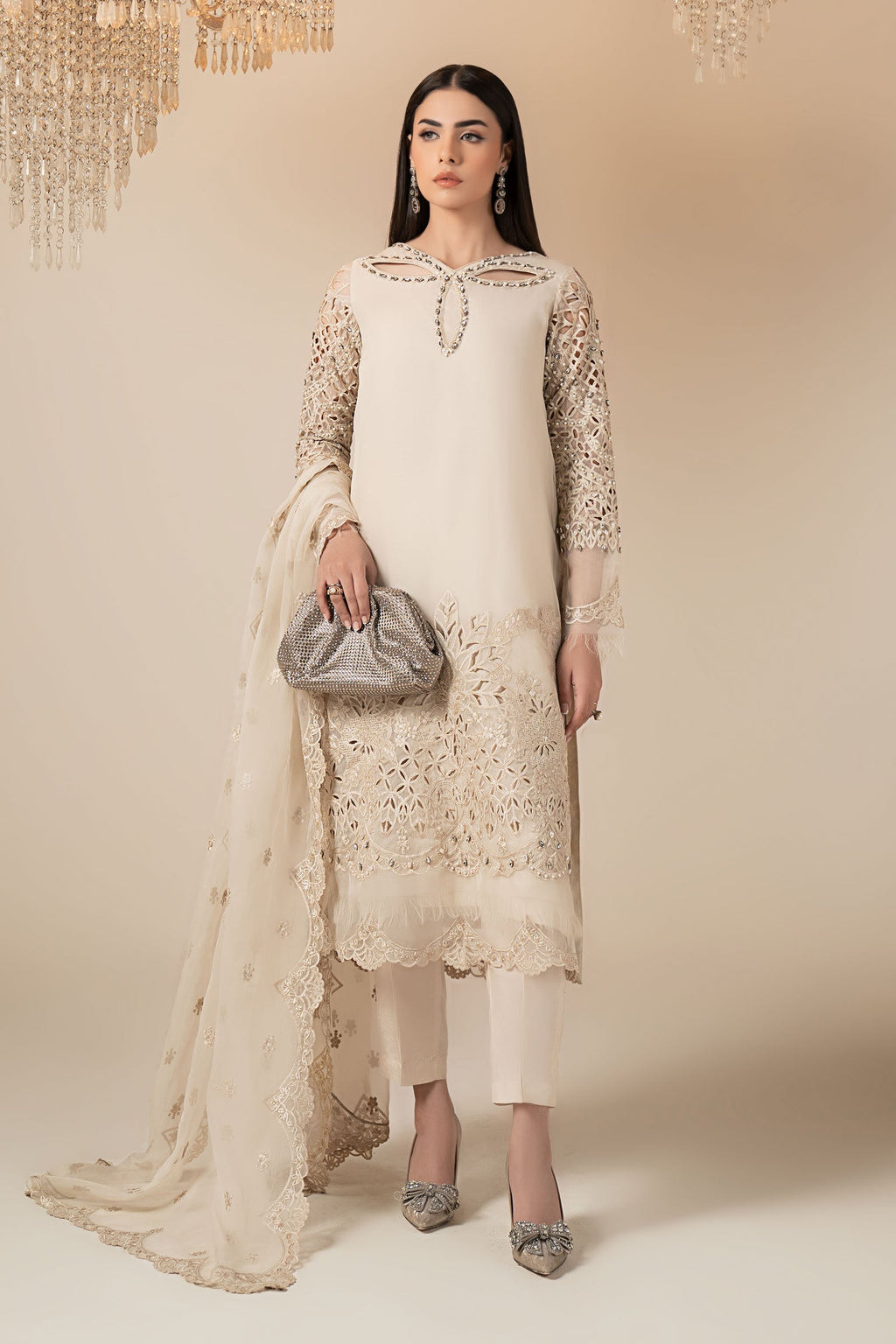 Maria B | Eid Collection 26 | 3 Piece Embroidered Organza Suit