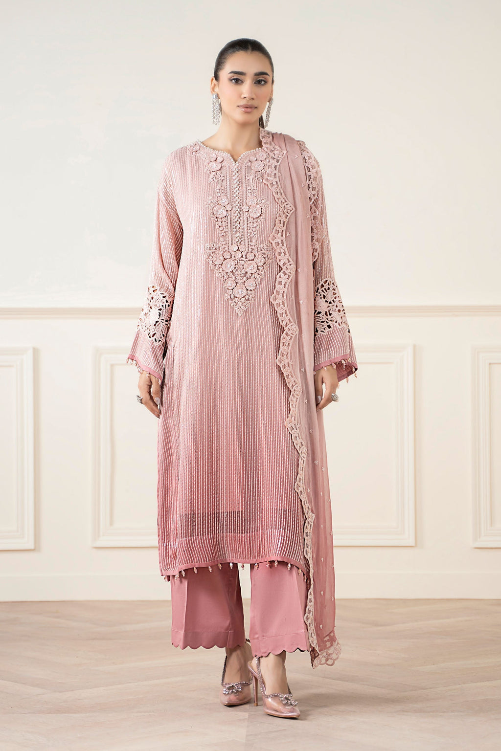 Maria B | Pre Fall 25 | Chiffon Suit 08