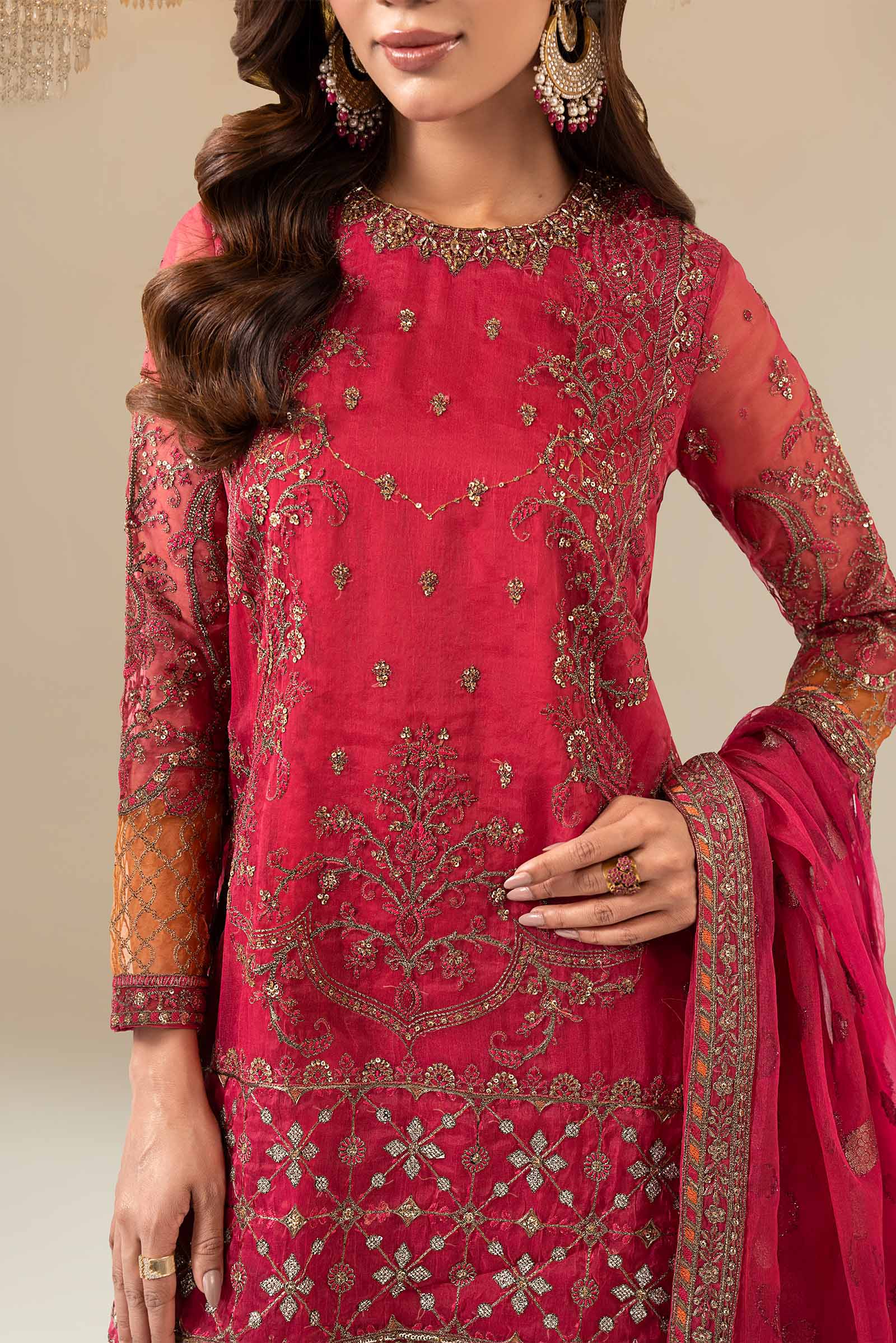 Maria B | Eid Collection 26 | 3 Piece Embroidered Organza Suit