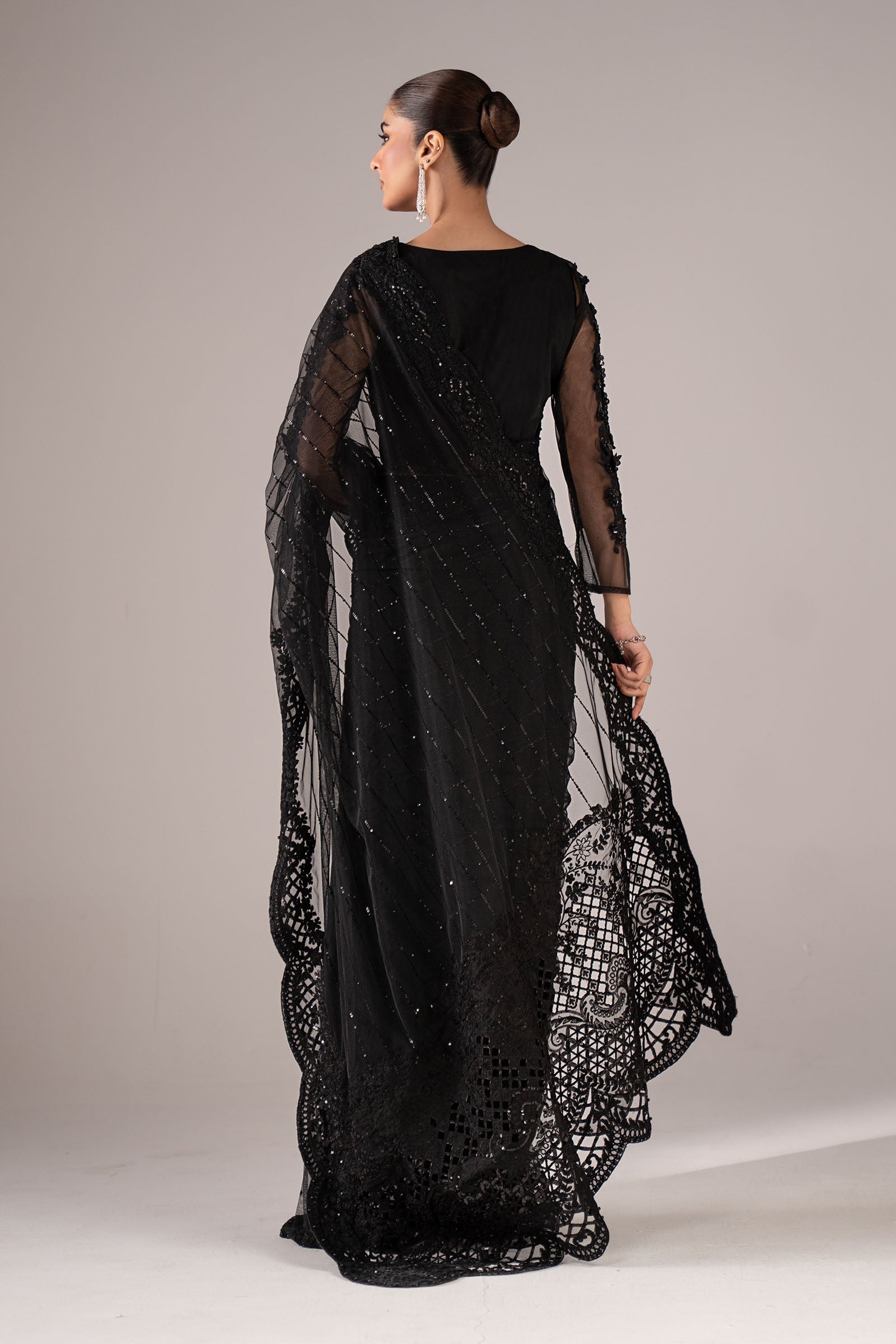 Maria B | Eid Collection 26 | Embroidered Net Saree