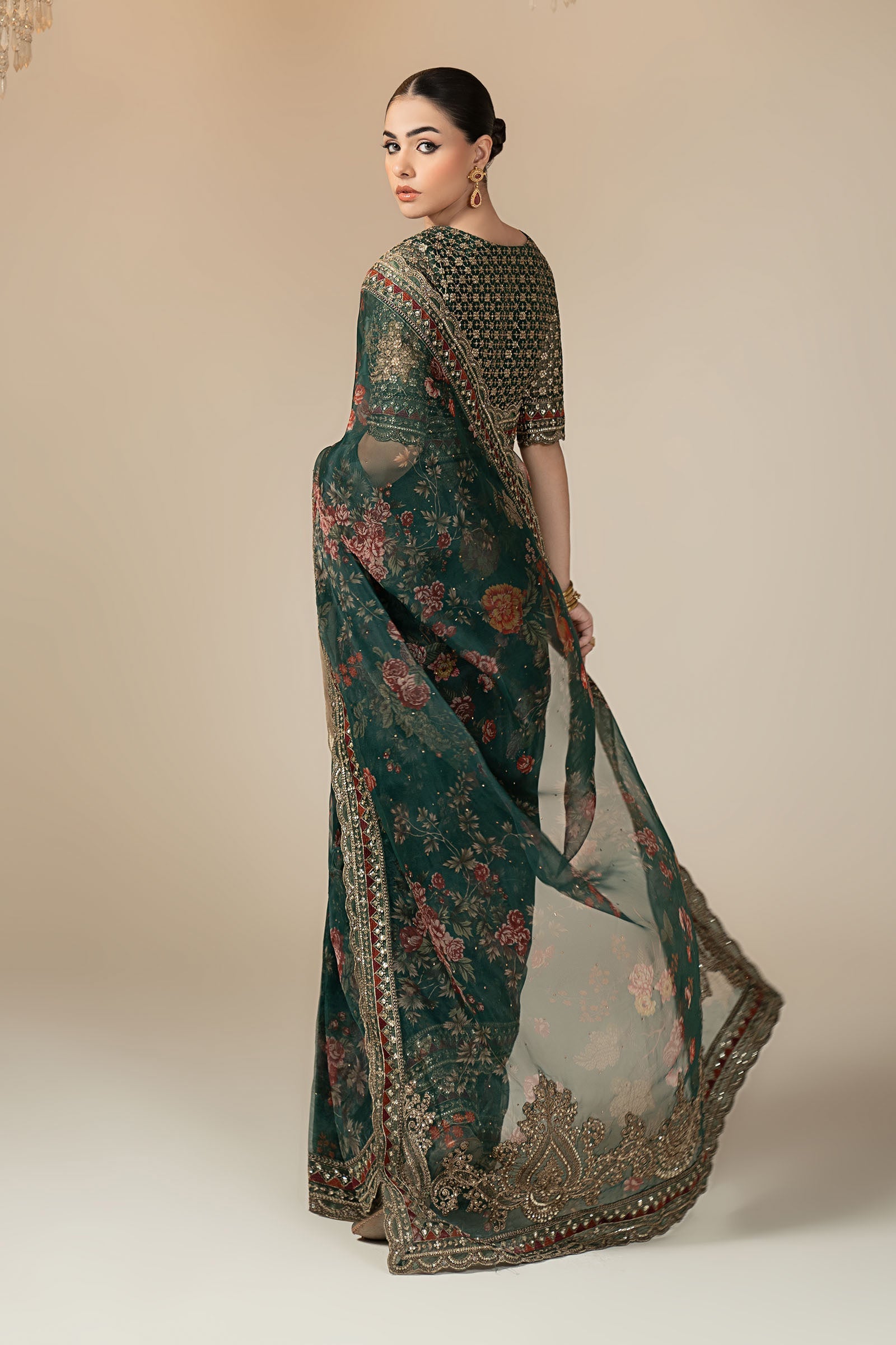 Maria B | Eid Collection 26 | Embroidered Organza Saree