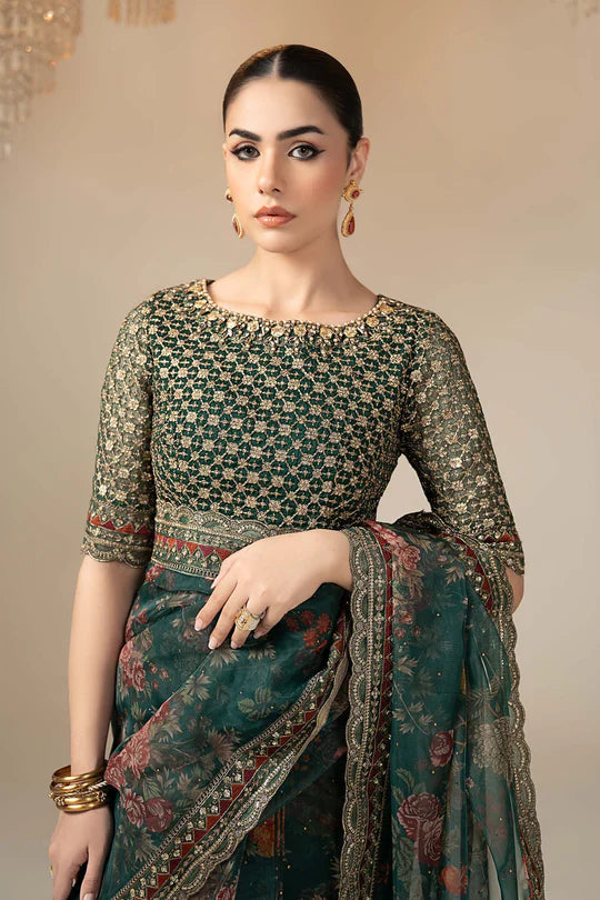 Maria B | Saree SF-EF24-08R1-Green - Riwayat e Khas