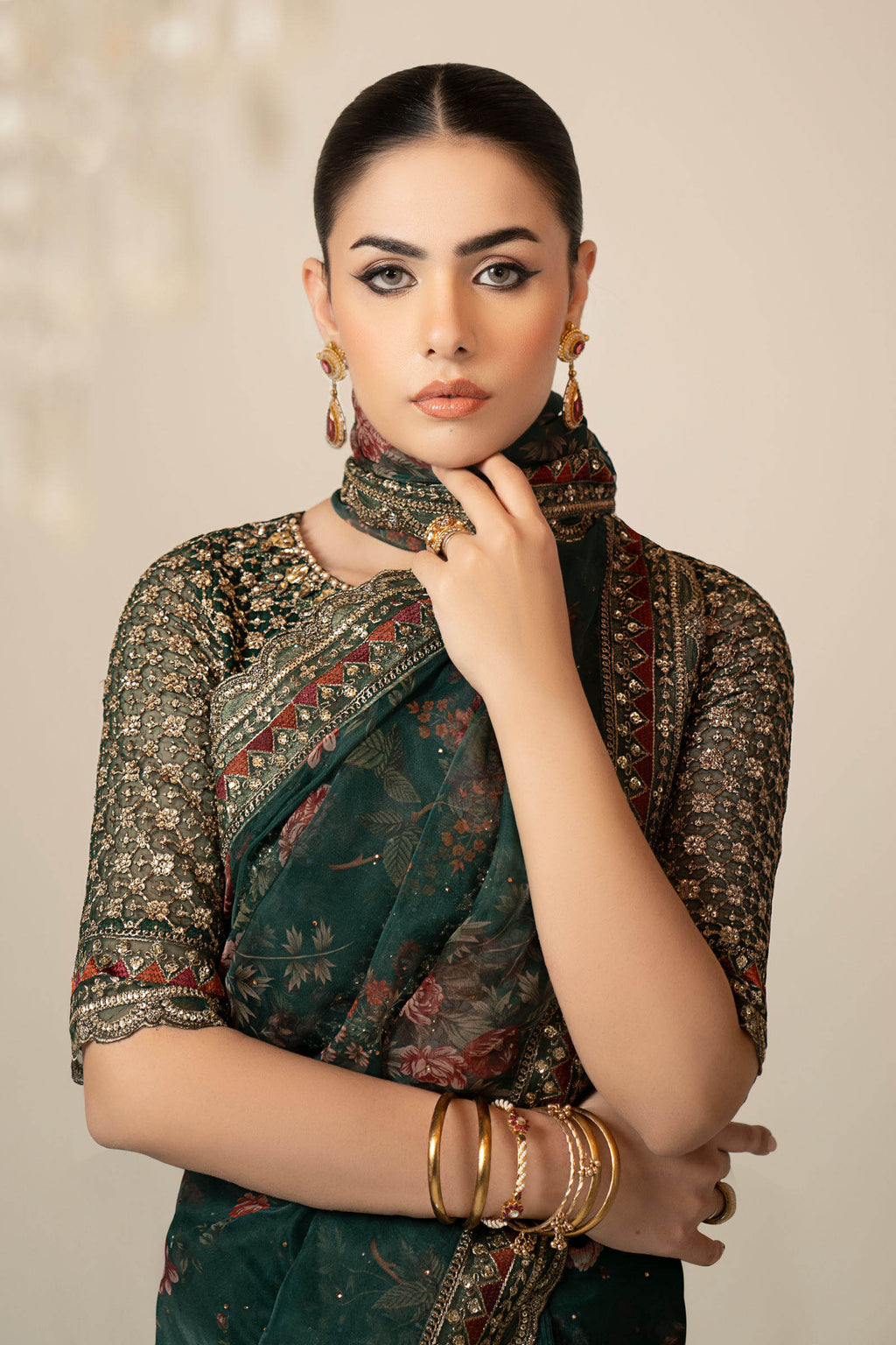Maria B | Eid Collection 26 | Embroidered Organza Saree