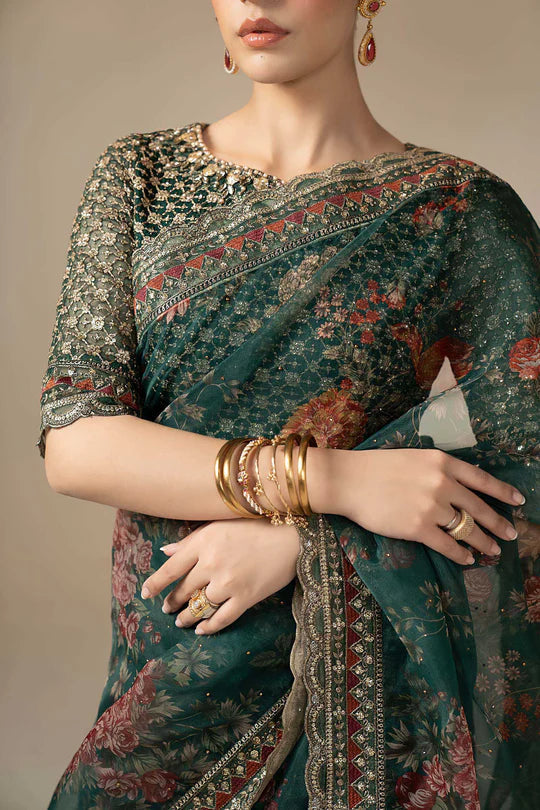 Maria B | Saree SF-EF24-08R1-Green - Riwayat e Khas