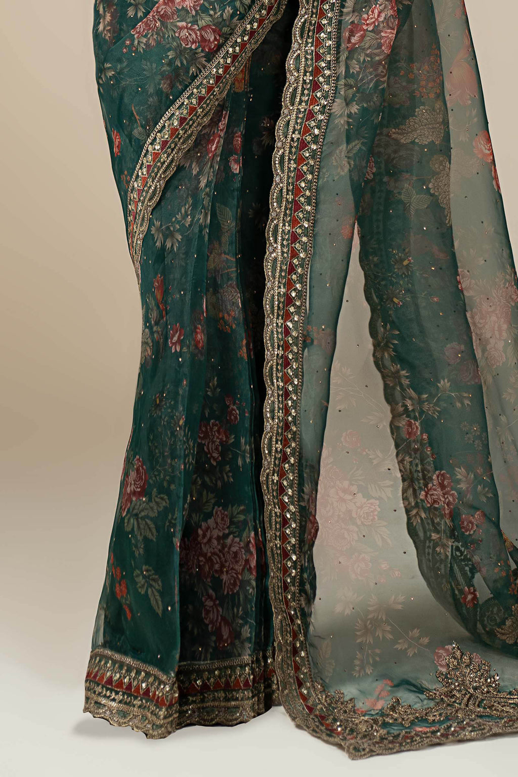 Maria B | Eid Collection 26 | Embroidered Organza Saree