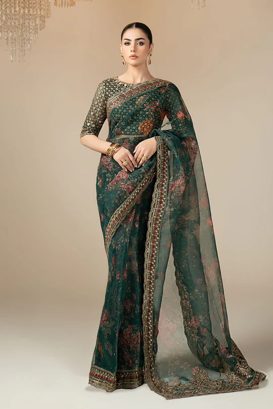 Maria B | Saree SF-EF24-08R1-Green - Riwayat e Khas