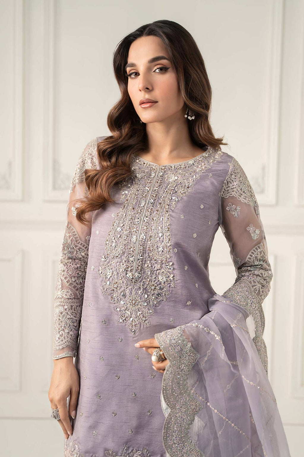 Maria B | Eid Collection 26 | 3 Piece Embroidered Raw Silk Suit