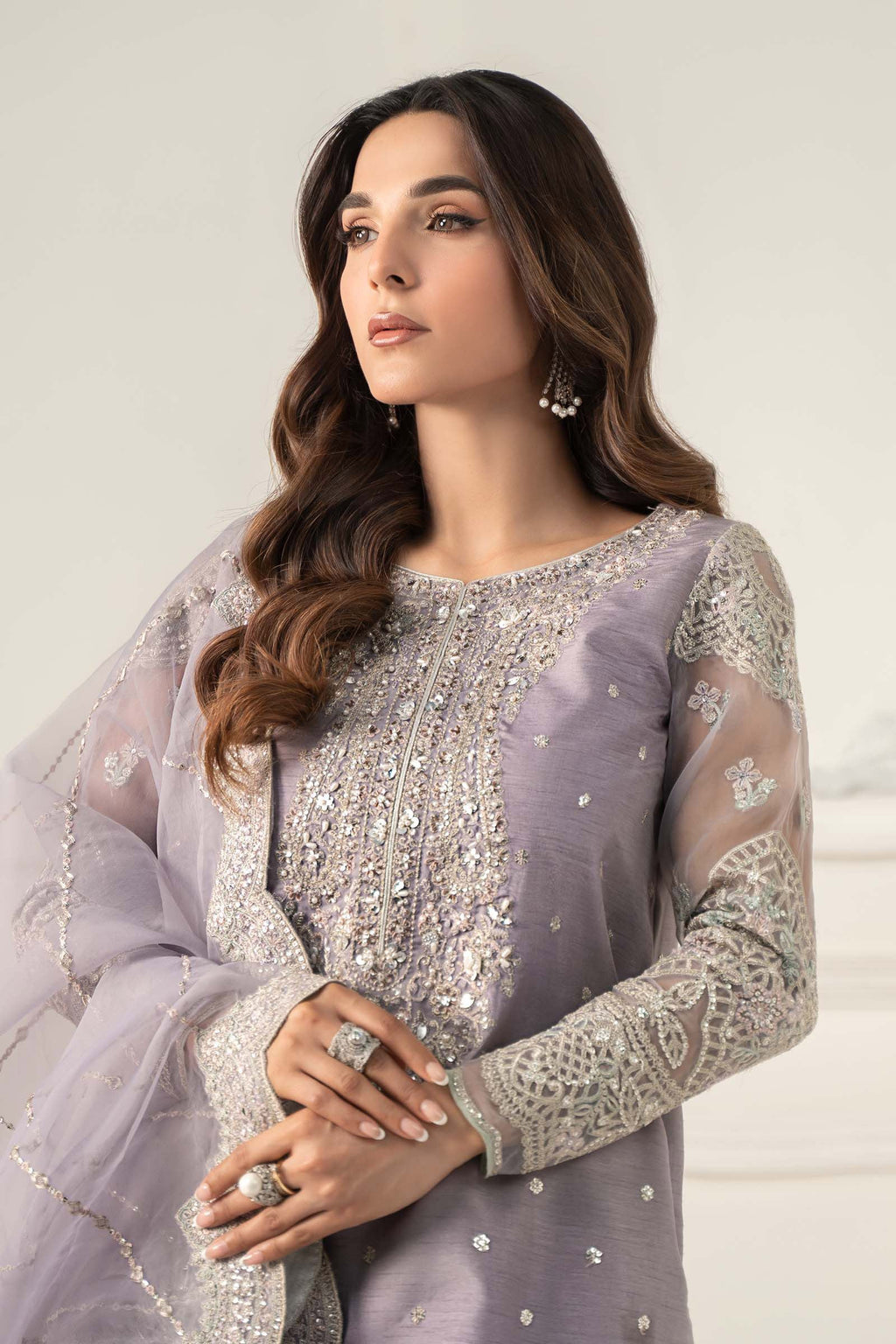 Maria B | Eid Collection 26 | 3 Piece Embroidered Raw Silk Suit