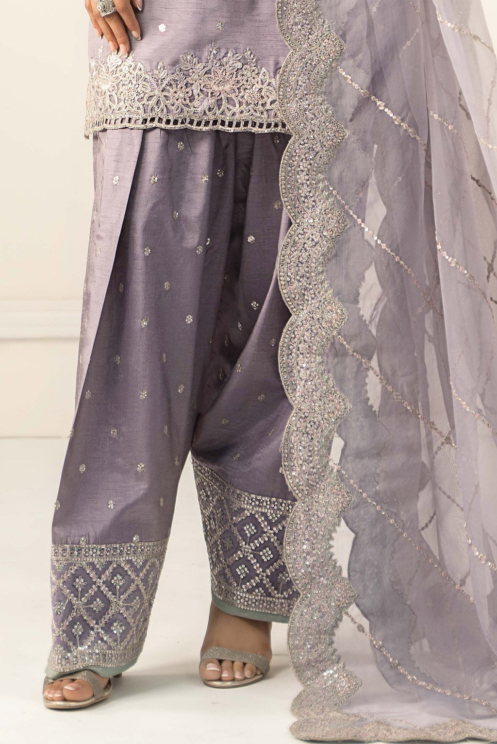 Maria B | Eid Collection 26 | 3 Piece Embroidered Raw Silk Suit