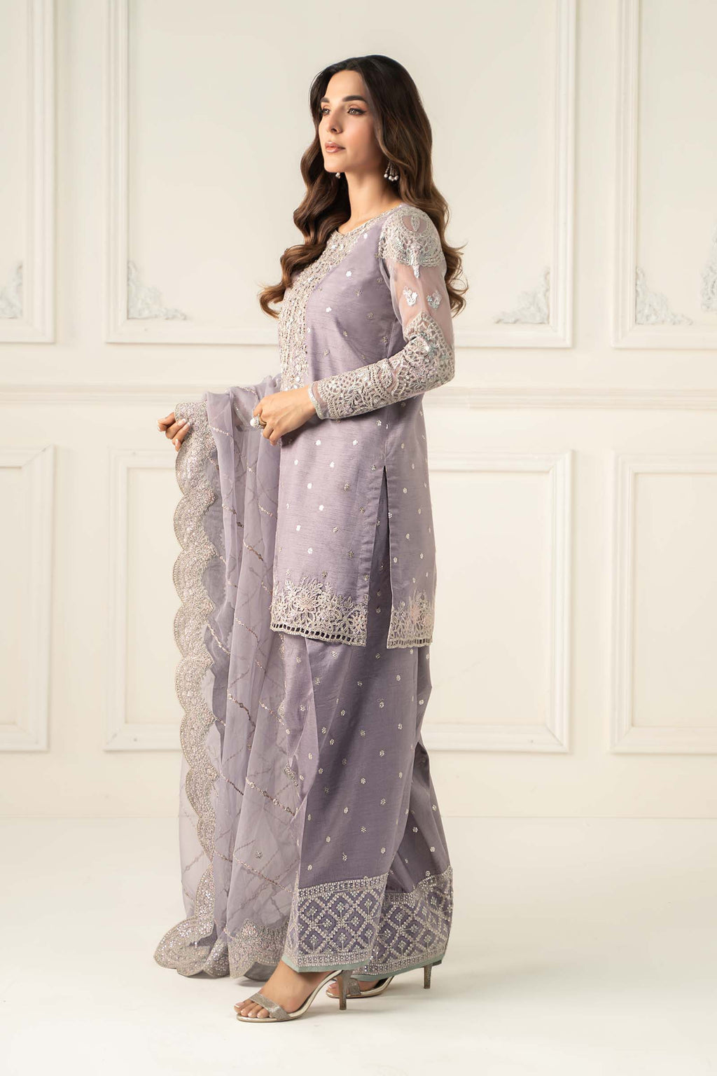Maria B | Eid Collection 26 | 3 Piece Embroidered Raw Silk Suit