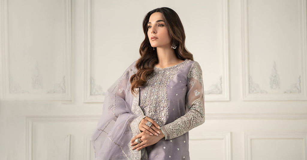 Maria B | Eid Collection 26 | 3 Piece Embroidered Raw Silk Suit